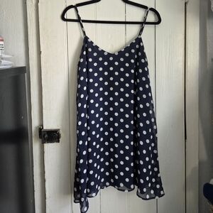 Show Me Your MuMu Navy Polka Dot Mini Dress